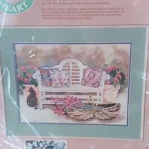 No-count cross-stitch kit  "Santa Fe Bench"